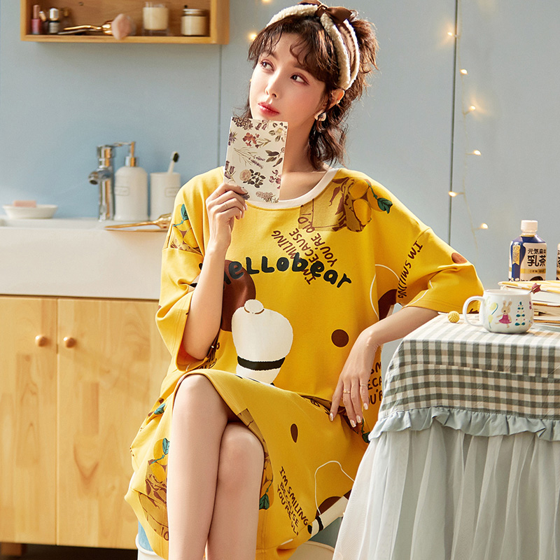 Bộ Đồ Ngủ Pijama Ngắn Tay Vải Cotton 2021