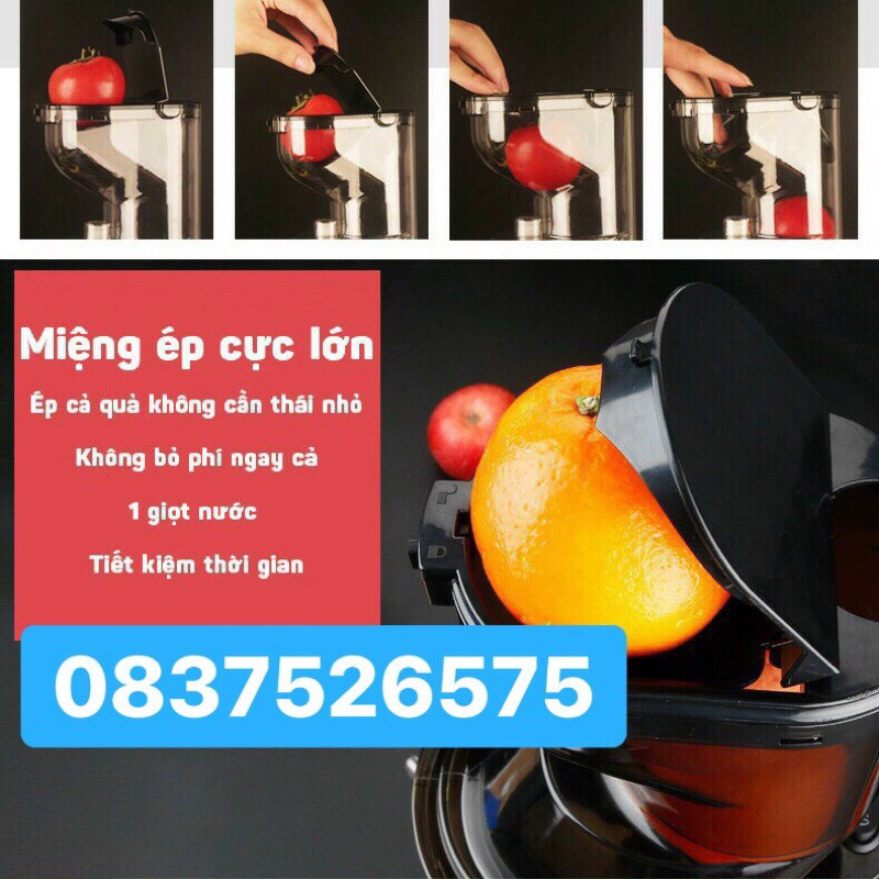 Máy Ép Chậm Hongxin Rh-312 Ép Trái Cây Nguyên Quả, Công Suất 150w, Lưỡi Dao Tháo Rời Dễ Vệ Sinh - Bh 12 Tháng