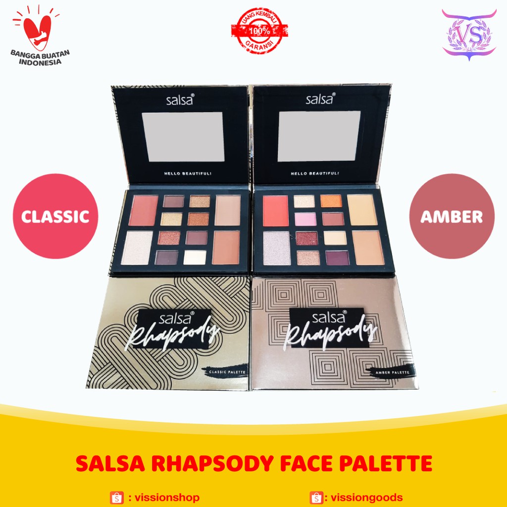 (hàng Mới Về) Bảng Phấn Mắt Bắt Sáng Tạo Khối Kiêm Má Hồng Vision Salsa Rhapsody | BigBuy360 - bigbuy360.vn