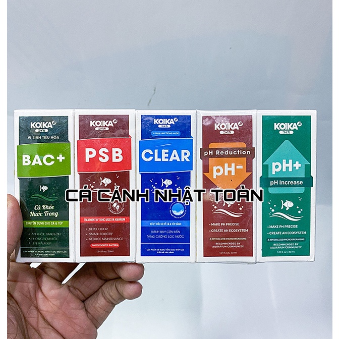 COMBO 5 LOẠI SẢN PHẨM KOIKA 30ML CHO BỂ CÁ CẢNH