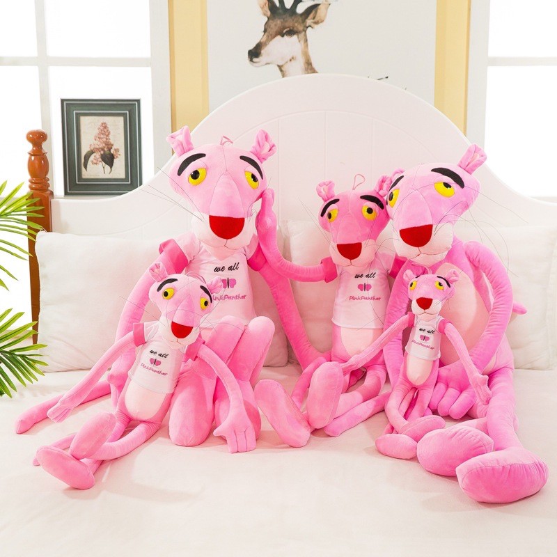 gấu bông báo hồng Pink Panther kèm luôn áo