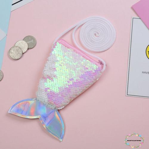 Ví đựng tiền xu đính sequin lấp lánh dễ thương dành cho nữ