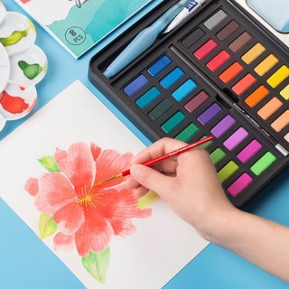 Bộ 36 Màu Nước Cao Cấp Tặng Kèm Bút Nước, Bút Lông, Bút Chì ,Miếng Mút , Giấy Vẽ leehoang