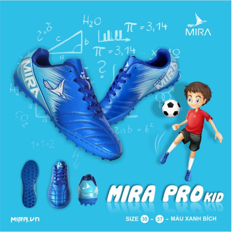 Giầy Đá Bóng Trẻ Em Size 33-37 Khâu Hết Đế