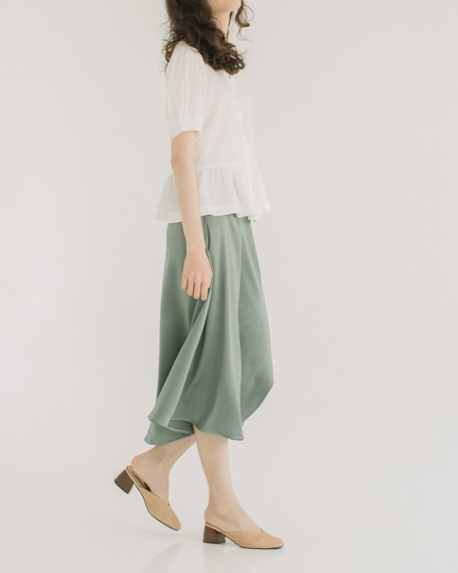 THE19CLUB - Chân váy lụa cơ bản nhiều màu sắc - SILK SKIRT