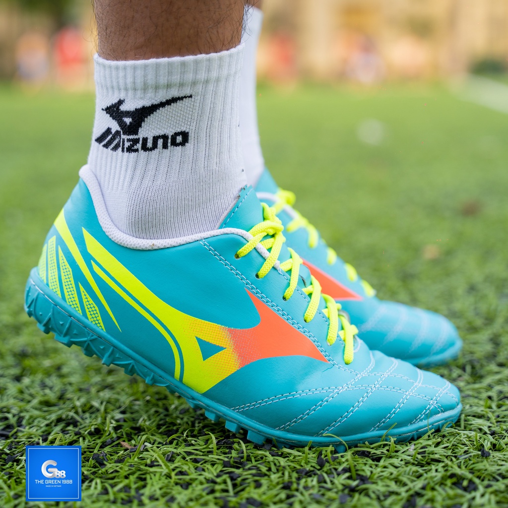 Giày đá bóng Mizuno_giày bóng đá nam sân cỏ nhân tạo_Khâu toàn bộ đế _đế cao su 100%