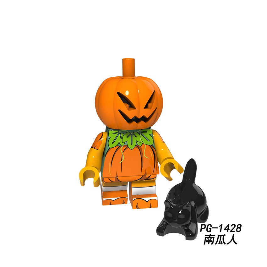 Bộ Đồ Chơi Lắp Ráp Lego Loại Nhỏ Hình Zombie / Ma Cà Rồng / Bí Ngô / Ma Phù Thủy Cho Halloween