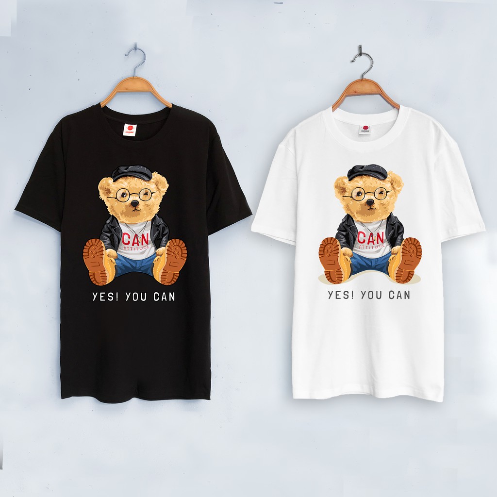 Áo Phông Cotton Unisex Hoạ Tiết YES! YOU CAN 1232