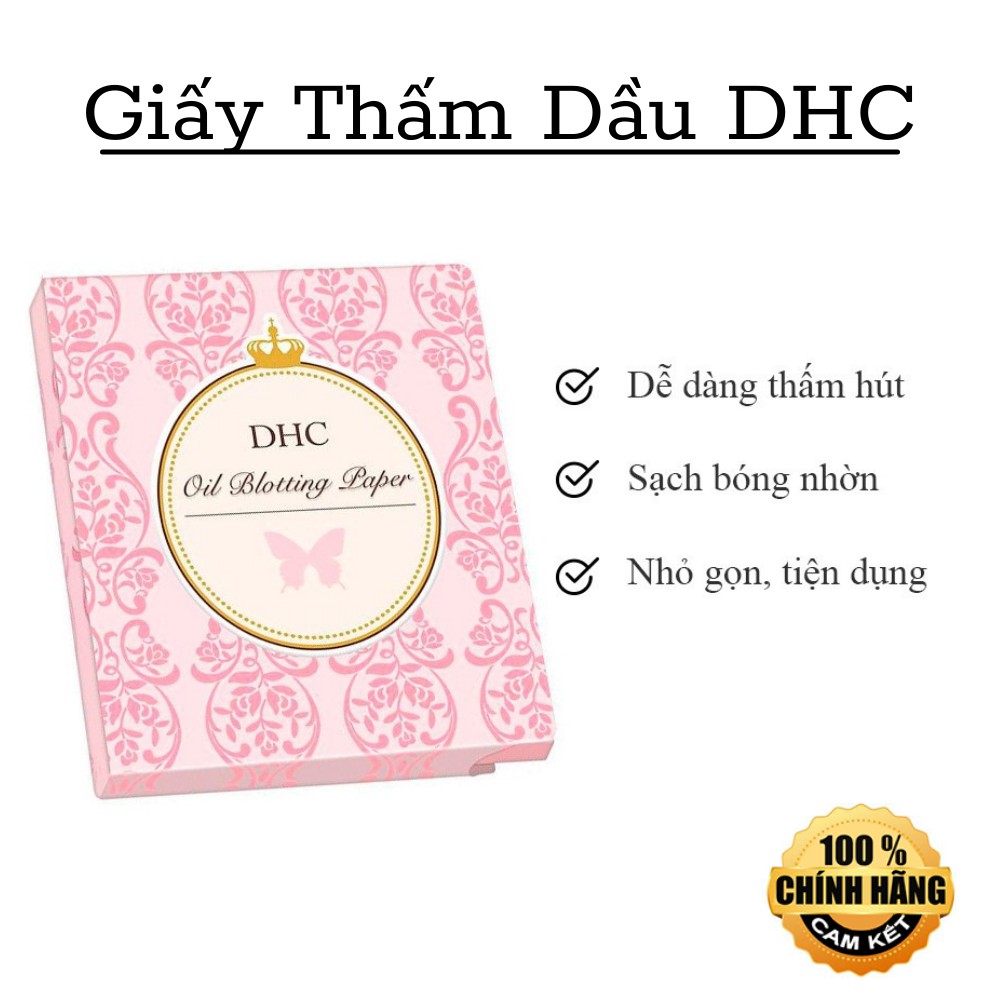 Giấy Thấm Dầu DHC Oil Blotting Paper 100 tờ - Nhật Bản