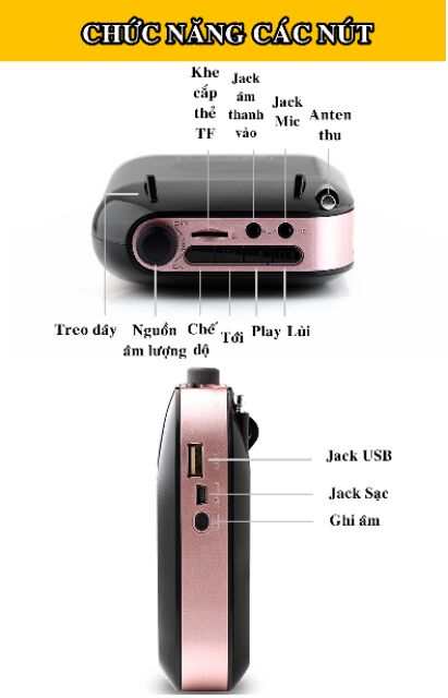 [CHÍNH HÃNG - GIÁ GỐC] - Máy trợ giảng Aporo T9 UHF phiên bản bluetooth không dây