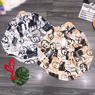 Áo sơ mi hoạ tiết gucci