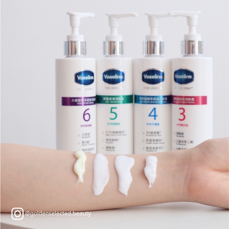 Sữa dưỡng thể Vaseline số 3 4 5 6 chuyên dụng