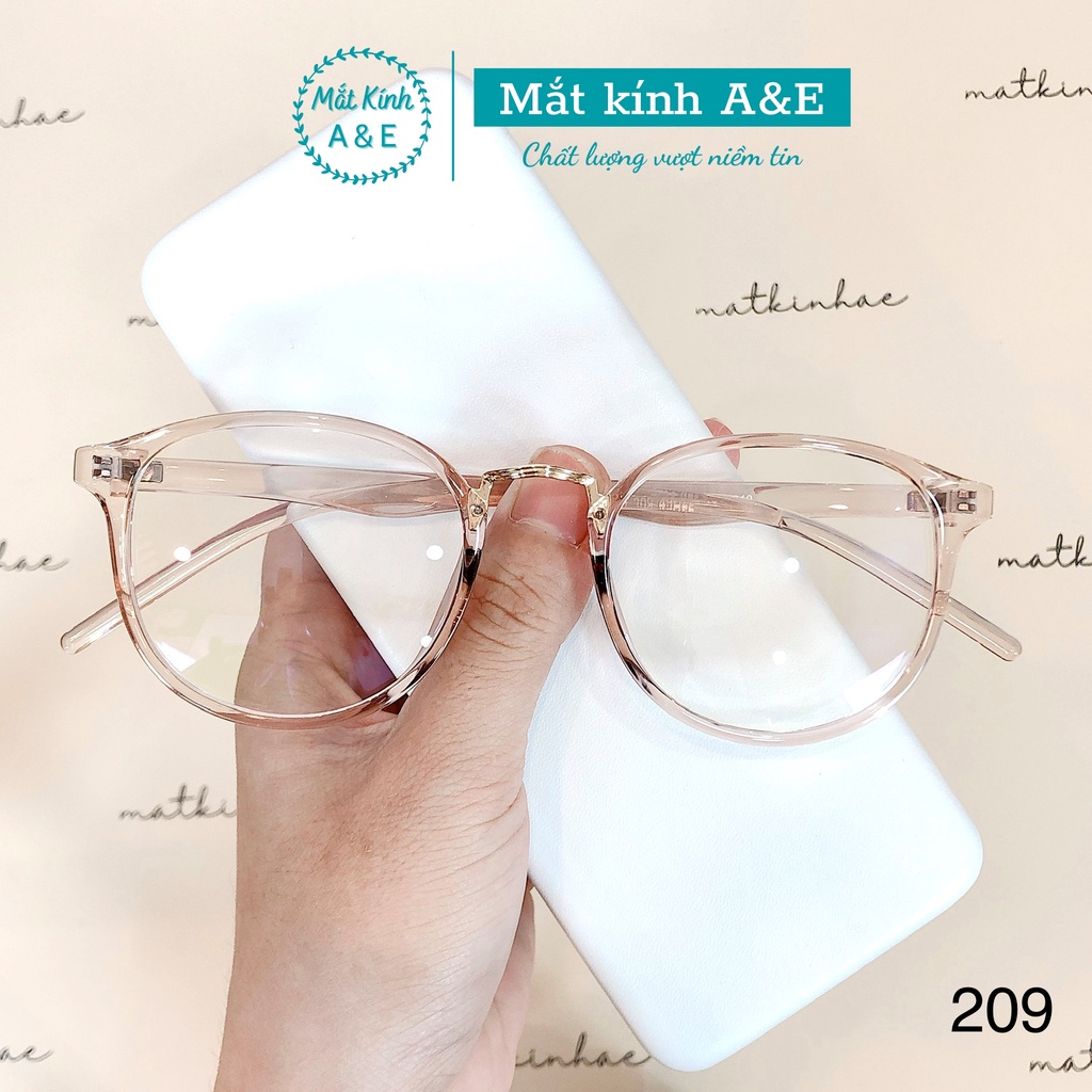 Kính mắt tròn nữ AMIE Eyewear gọng kính cận nhựa dẻo 209 thiết kế đơn giản phụ kiện thời trang