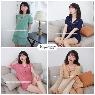 Bộ đồ ngủ lửng pijama nữ mặc nhà mùa hè, đũi mềm mại, pizama đũi lửng, pijama ngố