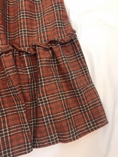 Chân váy maxi kẻ caro (sẵn màu đỏ)