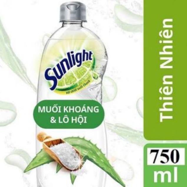 Rửa chén túi sunlight 750 trà xanh và muối khoáng
