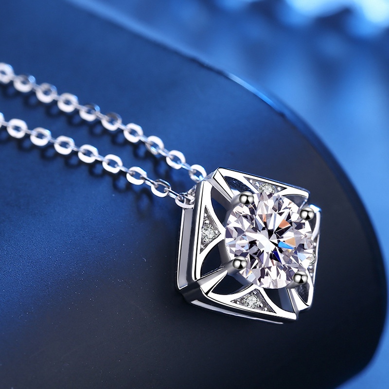 Dây chuyền bạc ý 925 kim cương MOISSANITE CECY -994M