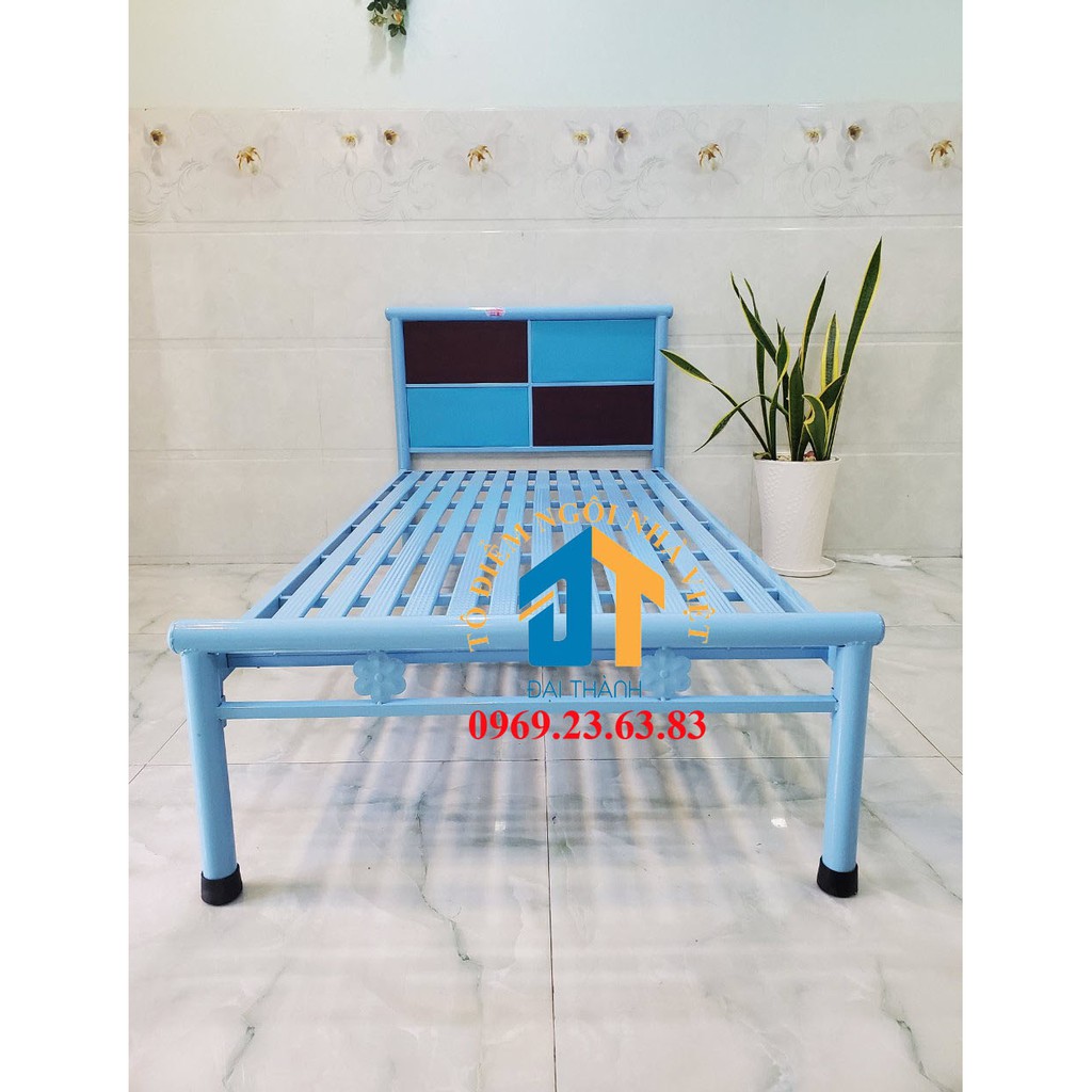 Giường sắt kích thước ngang 1M2 dài 2M – GS40 mẫu đơn giản, tiện dụng | BigBuy360 - bigbuy360.vn
