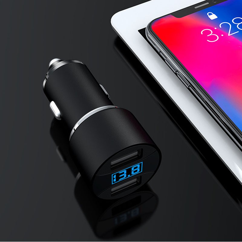 Tẩu sạc ô tô sạc nhanh 4.8A mới 2021 QT