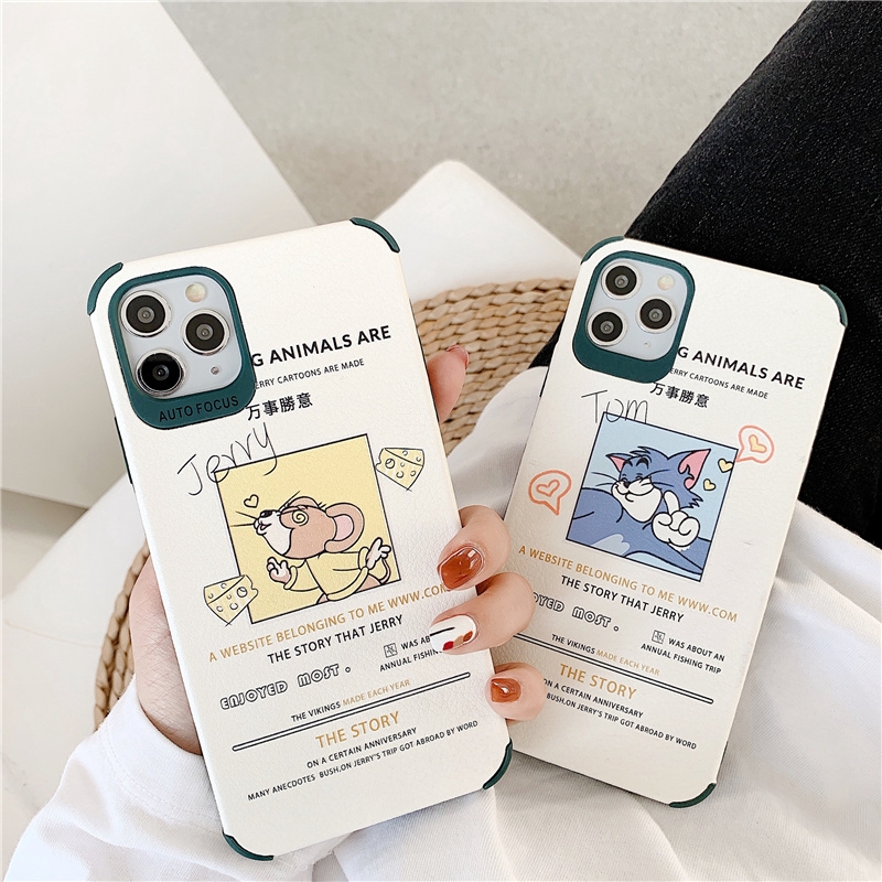 Ốp lưng iphone da Auto Focus tom và Jerry the story 7/7plus/8/8plus/x/xr/xs/11/12/pro/max/plus/promax - Awifi Case V5-5 | BigBuy360 - bigbuy360.vn