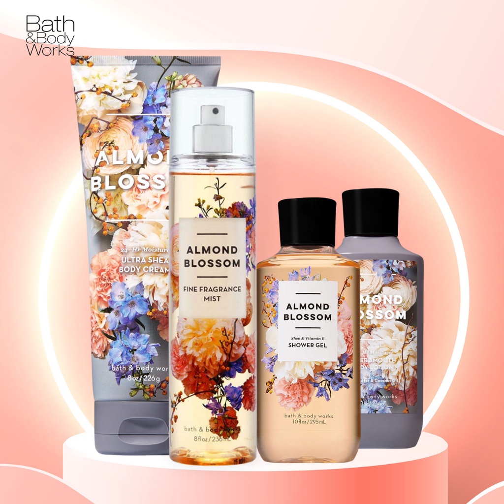 Xịt Thơm Toàn Thân Bath & Body Works Fine Fragrance Mist Almond Blossom Chai 236ml Hương Thơm Dịu Dàng