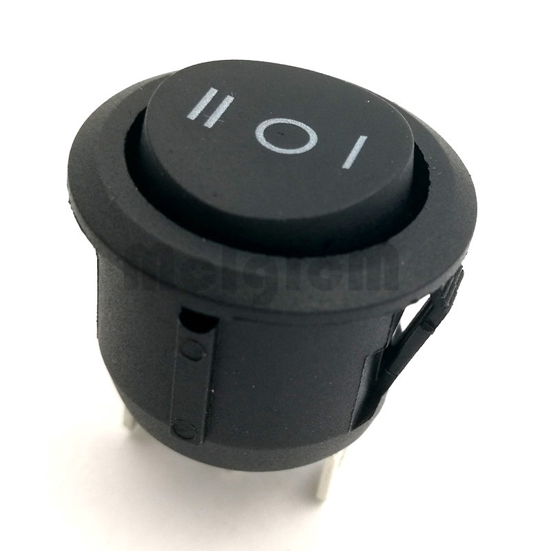 5 Công Tắc Bật Tắt 6A 250V / 10A 125V Ac On / Off Màu Đen 3 Chấu 20Mm