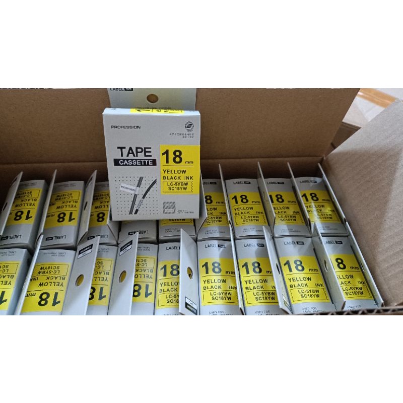 Băng mực in nhãn cỡ 6mm,9mm,12mm,18mm dài 8m dùng cho máy TEPRA PRO KING JIM SR-R170V / SR530 / SR970 / SR5900P /SR7900P