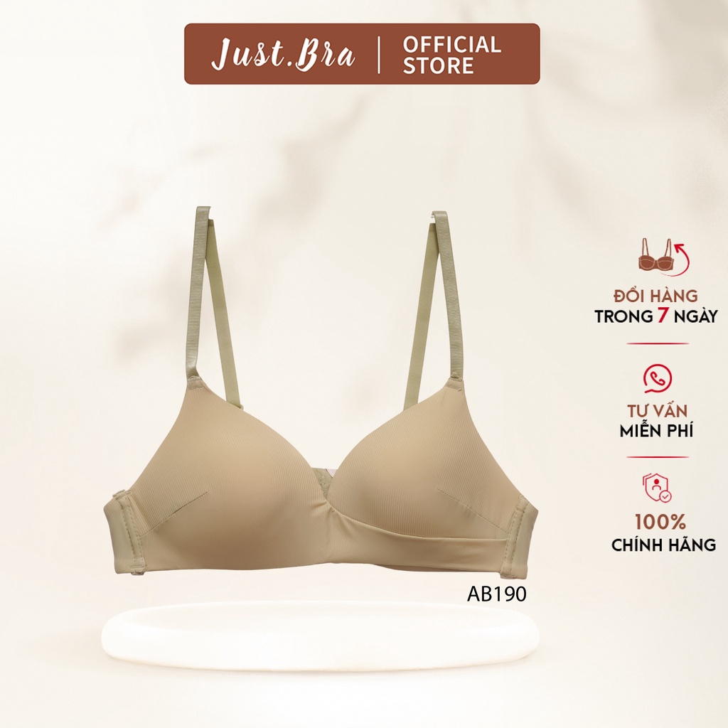 Áo ngực Just Bra vạt chéo, chất liệu mềm mại, gom ngực xinh xắn AB190