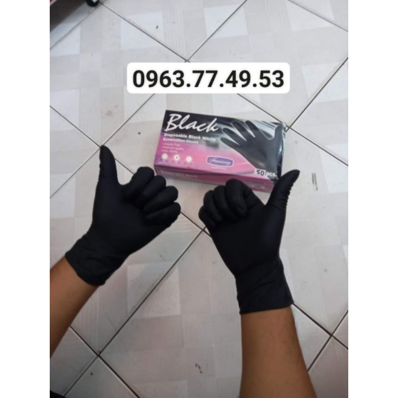 Găng Tay đen Black hộp 50cái