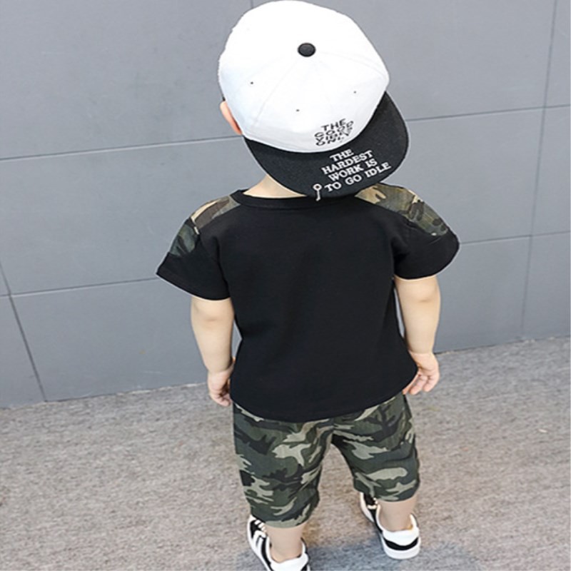 Bộ áo thun ngắn tay + Quần dài cho bé trai