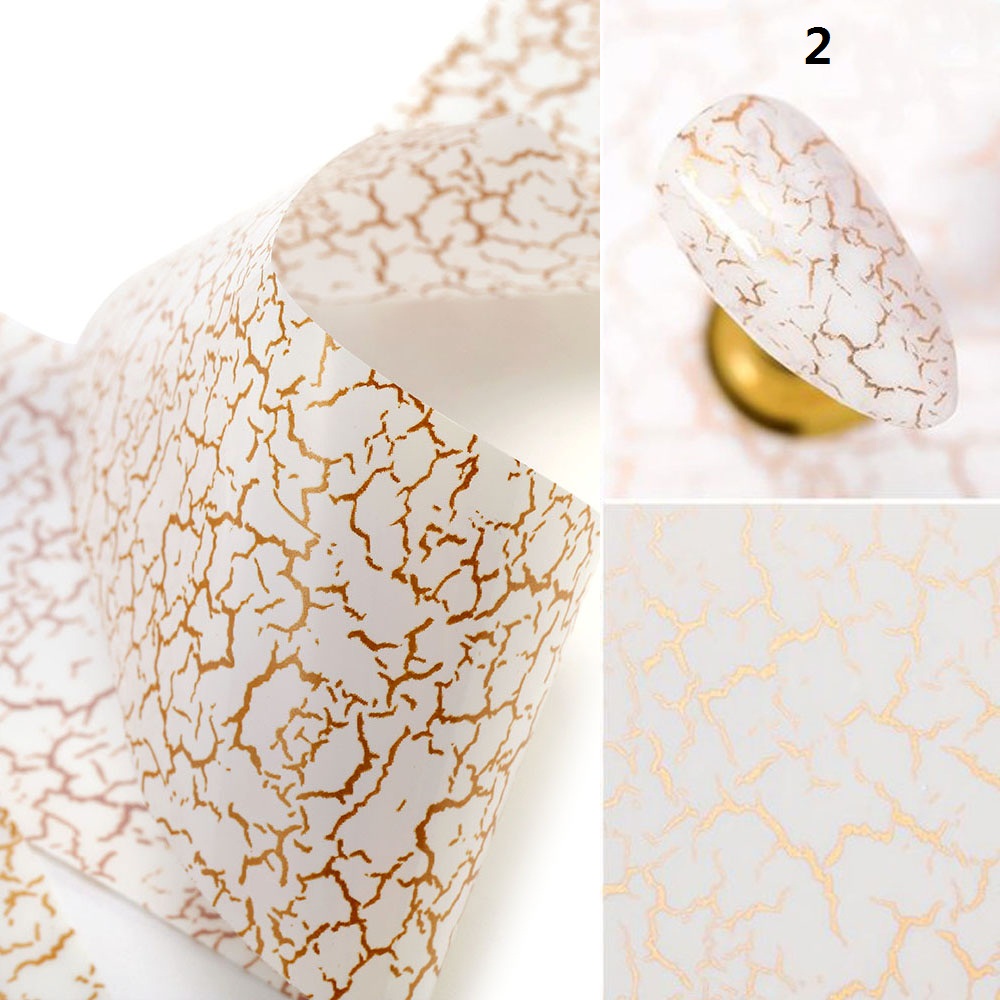 (Hàng Mới Về) Miếng Dán Trang Trí Móng Tay Họa Tiết Đá Cẩm Thạch Cổ Điển