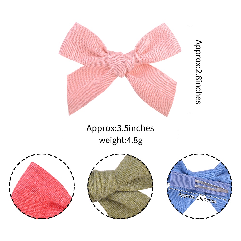 KIDSBOWS Set 10 Kẹp Tóc Hình Nơ Dễ Thương Cho Bé Gái