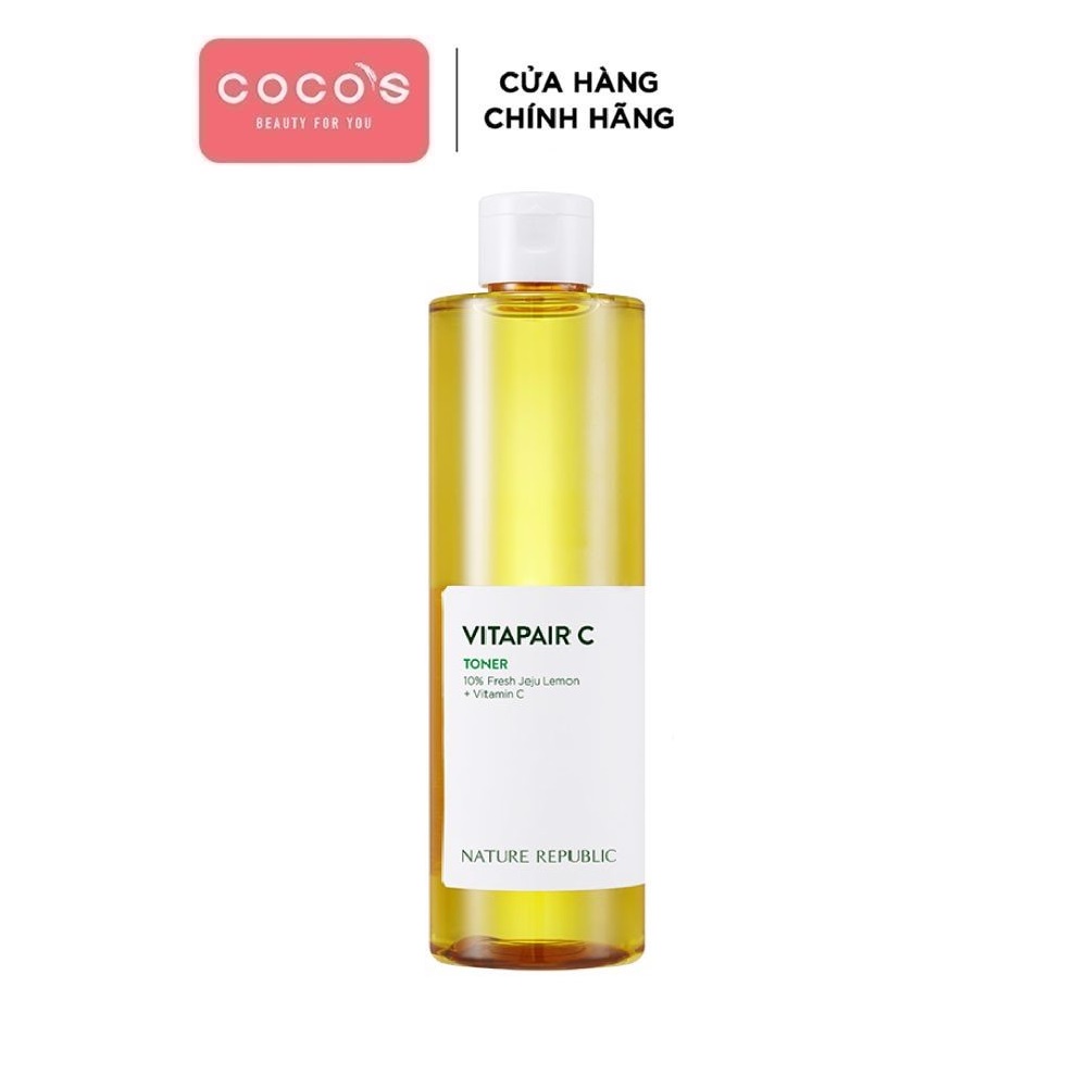 [Mã COSCOCOT3 -8% đơn 250K] Nước hoa hồng dưỡng sáng da Nature Republic Vitapair C Toner 300ml