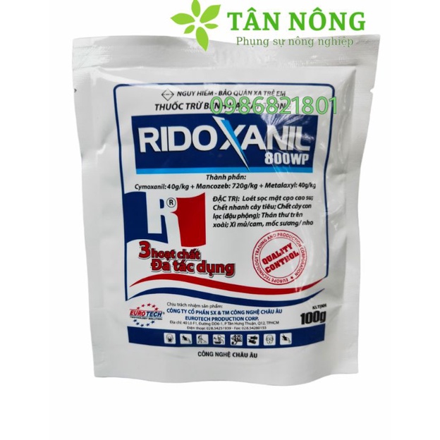 Chế phẩm trừ nấm Ridoxanil 800wp gói 100g