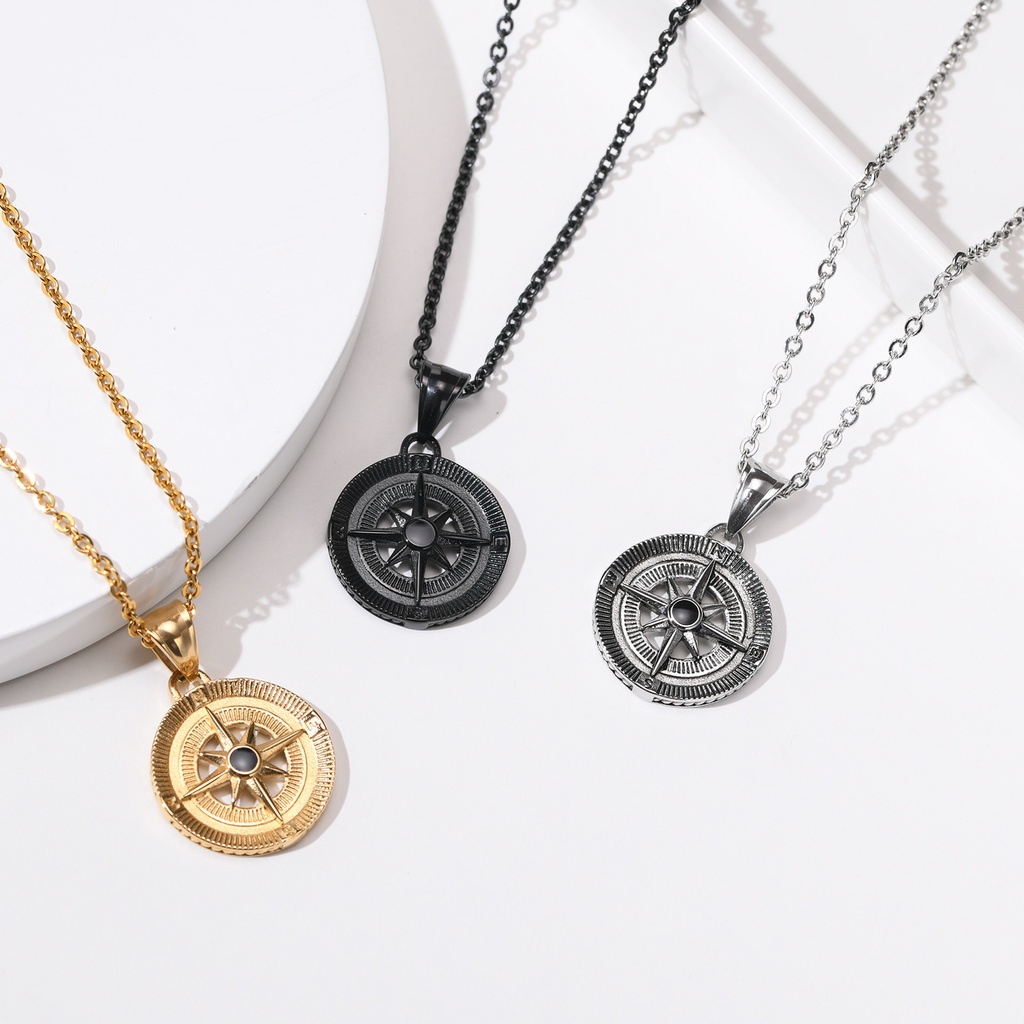 Vòng cổ Mặt Hình La Bàn Thời Trang Cá Tính Cho Nam