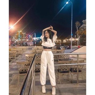 Set Quần Jogger kèm Áo Croptop + Áo quây bên trong