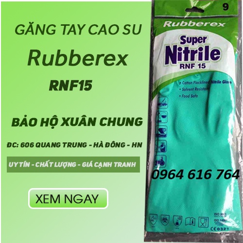 Găng cao su Nitrile RNF15 chống dầu, chống axit nhẹ hàng Malaysia
