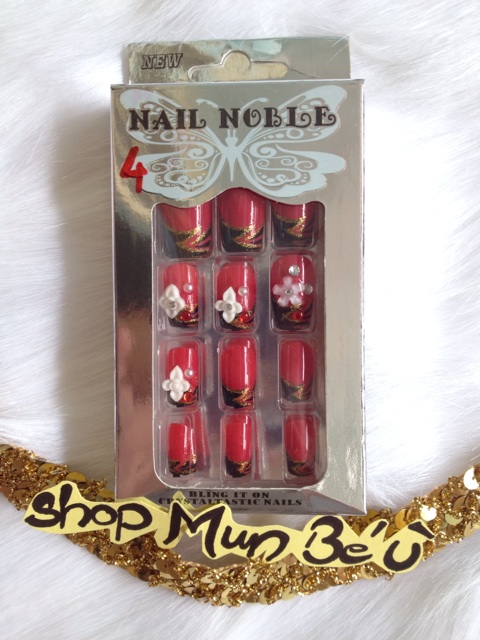 Bộ 24 móng giả dán siêu đẹp sang trọng. Móng giả dán đẹp. Mun bé ù shop