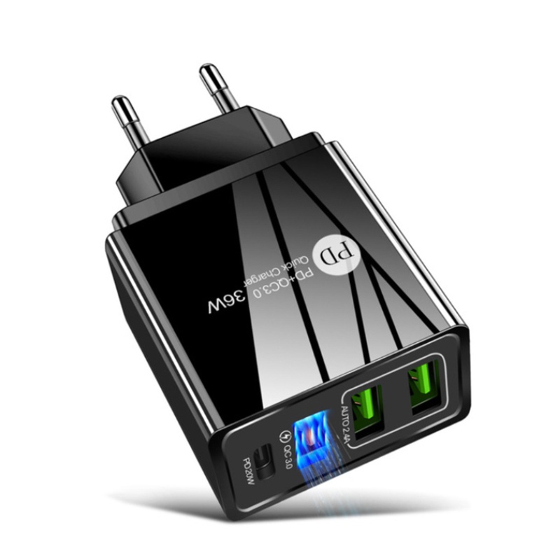 Cục Sạc Nhanh Hai Cổng USB 3 0 36W 3 0 Tiện Lợi