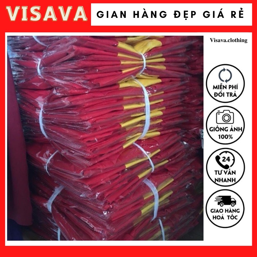 Áo thun cờ Việt Nam Áo Cờ Đỏ Sao Vàng visava vải cotton tici Bao trả lại tiền nếu không đúng chất vải