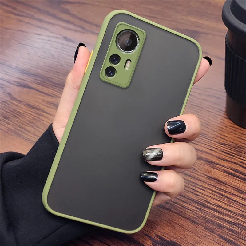Ốp điện thoại nhám bảo vệ camera chống sốc/va đập cho Xiaomi Mi 12T 12 12X 11 Lite 11T 10T Note 10 Pro 5G