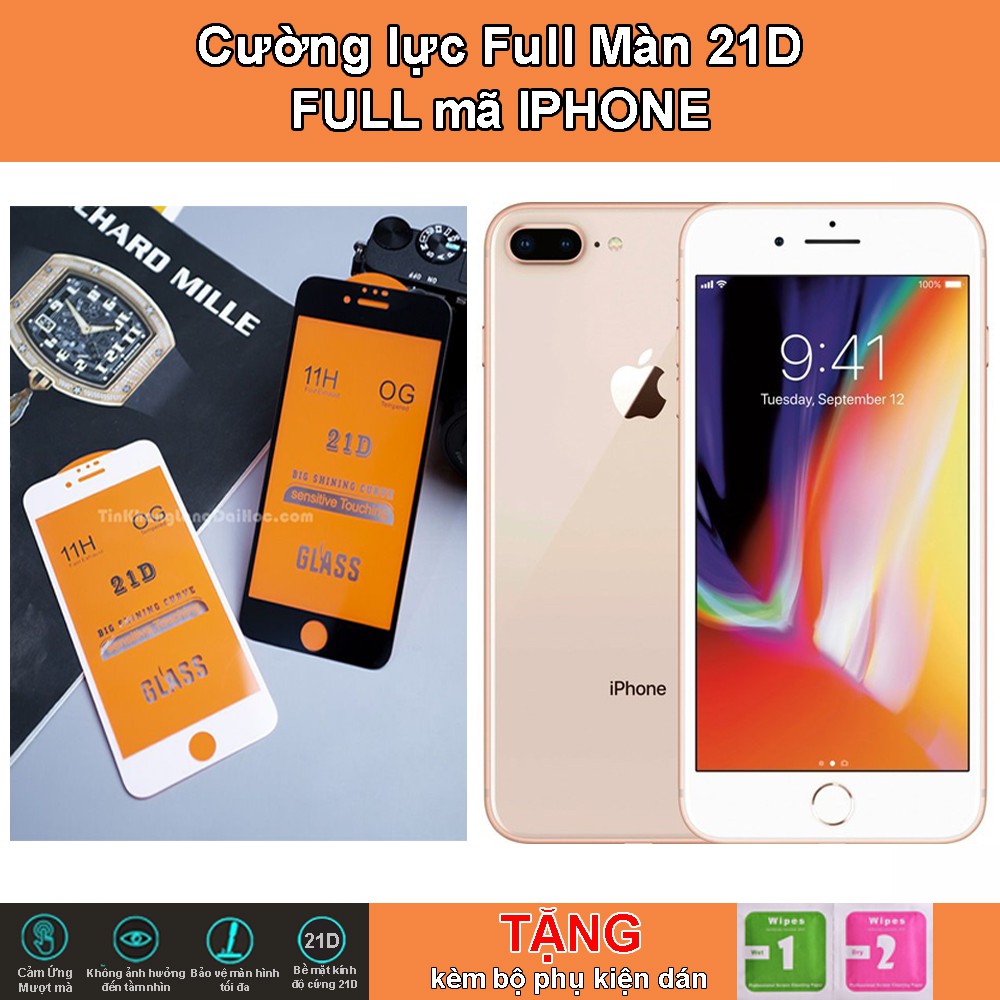 Kính cường lực iphone 21D Full màn 6/6s/7/7plus/8/8plus/plus/x/xr/xs/11/12/pro/max