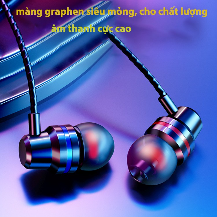 Tai nghe hợp kim/ tai nghe có dây Nhét Tai gaming Chống Ồn HIFI có mic chơi game cho Phone Điện Thoại Samsung Huawei....