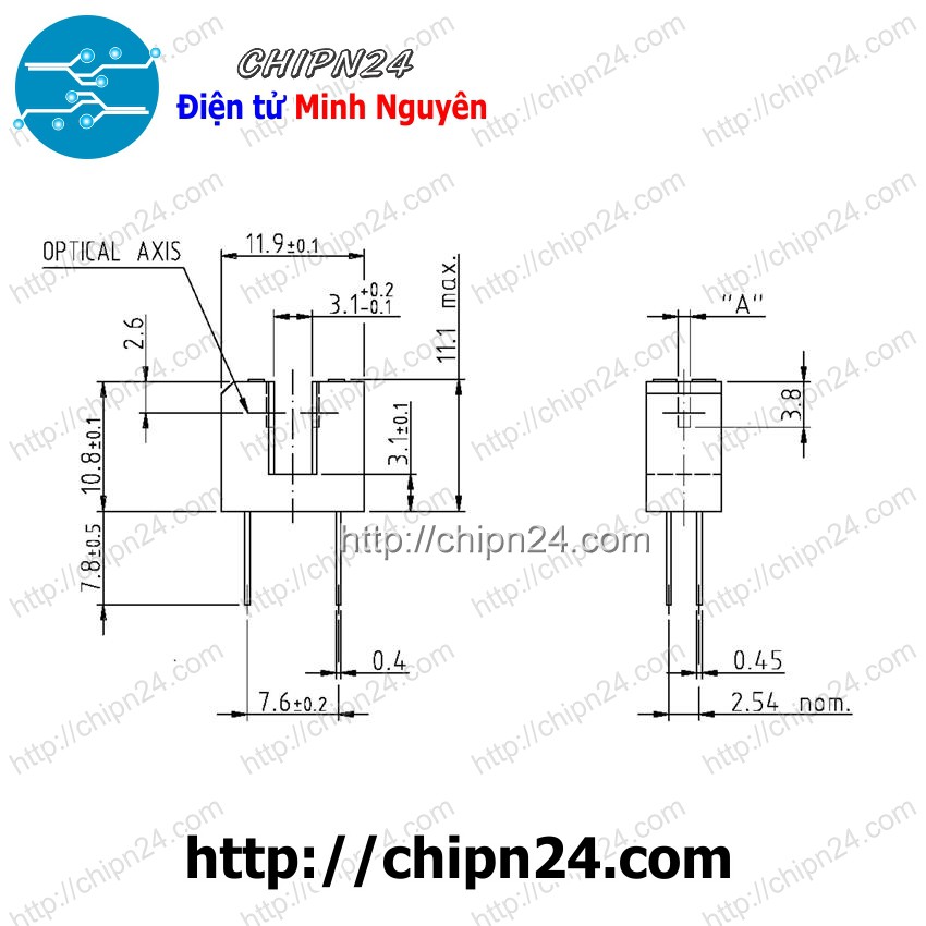 [1 CÁI] Mắt Thu Phát Hồng Ngoại chữ U TCST1103