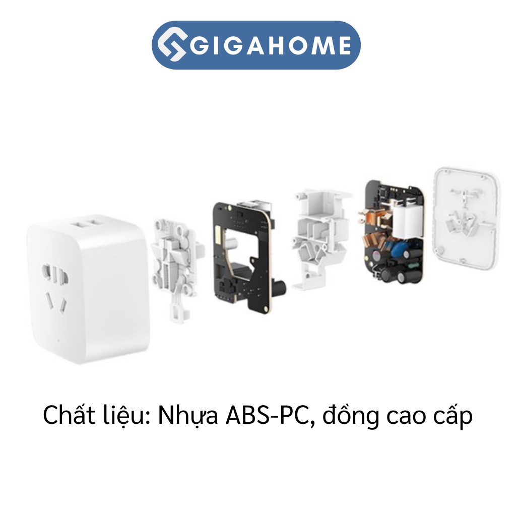 Ổ Cắm Điện Thông Minh GIGAHOME Kết Nối Wifi, Tích Hợp Đầu Cắm 2 Chấu, 3 Chấu 5970