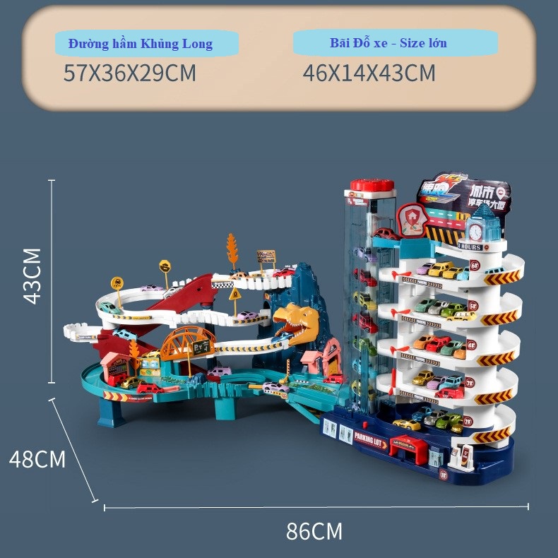 Cuộc Đua Kỳ Thú⚡SALE⚡ Đường Hầm Khủng Long - Phát triển Tư duy Nhạy bén - Trẻ Thông minh Vượt trội MasterKids