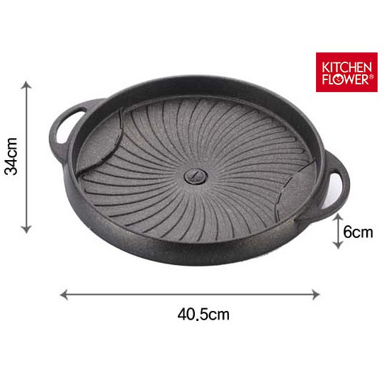 Chảo nướng KITCHEN FLOWER NY-1160 / sản xuất Hàn Quốc siêu bền/ Hàng nhập khẩu / Hàng chính hãng