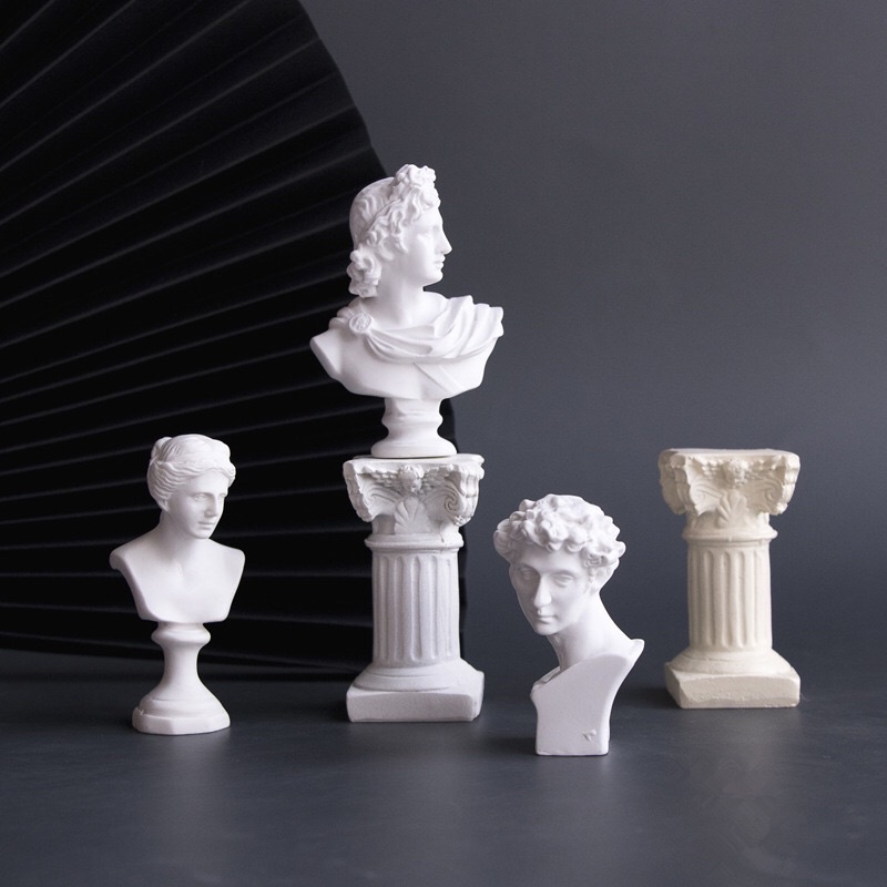 Tượng thạch cao Hy Lạp Mini phụ kiện chụp hình