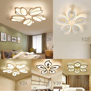 Đèn led ốp trần trang trí - đèn trần trang trí hiện đại 3 chế độ ánh sáng có điều khiển từ xa
