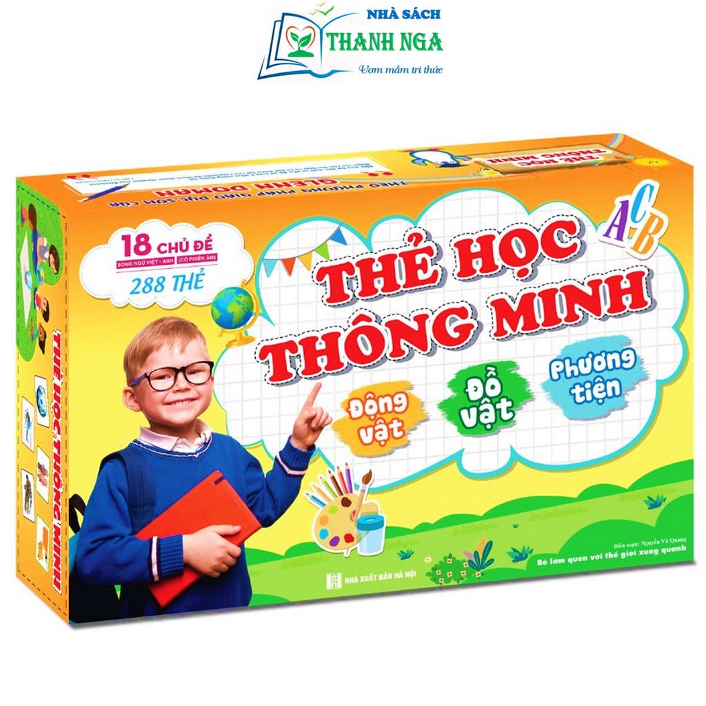 Đồ chơi thẻ học - Bộ thẻ học thông minh Flashcard 18 chủ đề 288 thẻ song ngữ